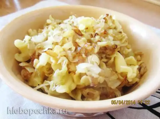 Макароны с капустой