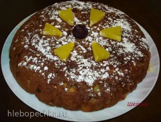 Кекс или мини-кексы из постного теста с яблоком и сухофруктами  (мультиварка Brand 502 или кексница VES V-TO-4