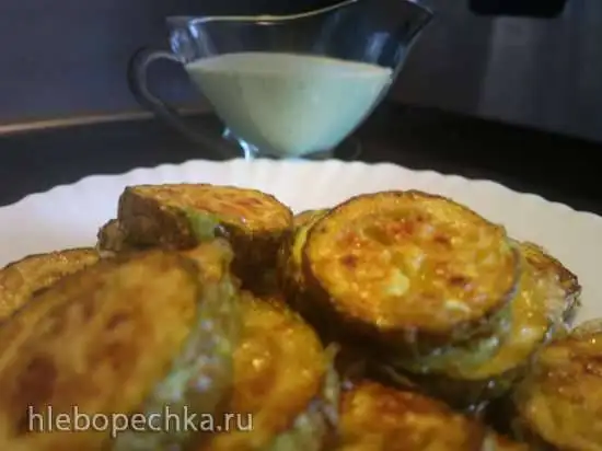 Кабачки во фритюре с чесночным соусом