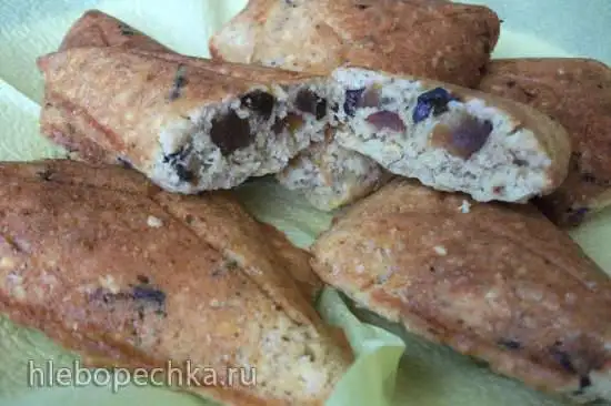 Печенье 5 зерновых» с сухофруктами (сэндвичница Steba)