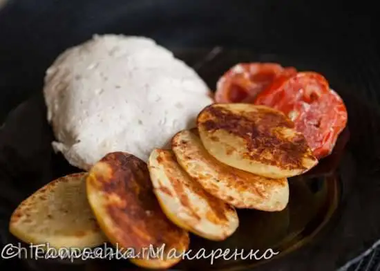 Котлета рубленая куриная с картофелем по технологии су вид в скороварке Steba