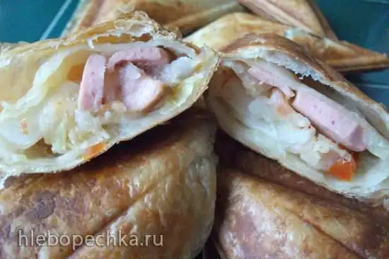Пирожки «закусочные» в сендвичнице (Steba)