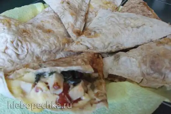 Закуска в лаваше в сендвичнице (Steba)