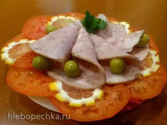 Ветчина из курицы и свинины в ветчиннице Tescoma