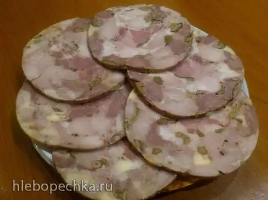 Ветчина с грибами и сыром в ветчиннице Tescoma