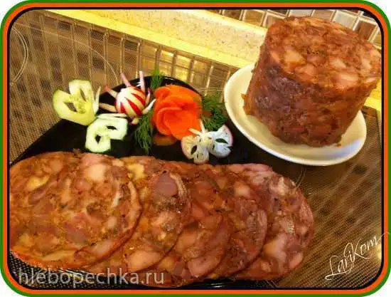 Зельц в ветчиннице