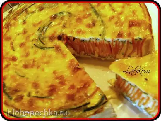 Пирог с цукини и морковью «Спиральный»