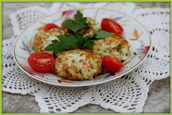 Рубленные котлетки с сыром и зеленью