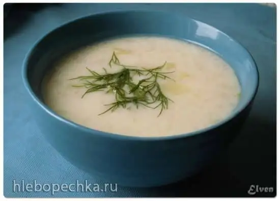 Сырный суп с молоком
