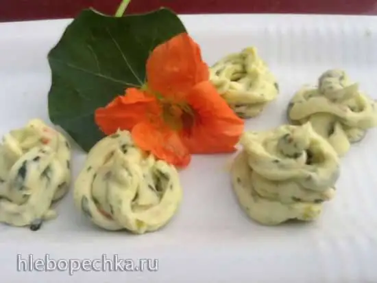 Закусочное сливочное масло из настурции