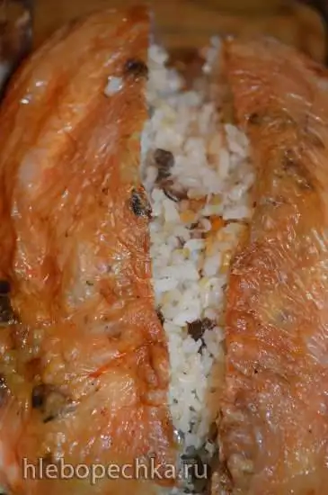 Курица фаршированная рисом