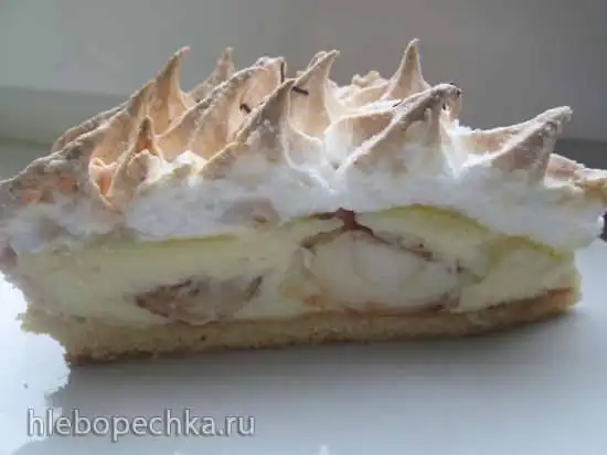 Тарт с заварным сливочным кремом и яблоками
