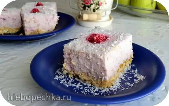 Кокосово-малиновый чизкейк