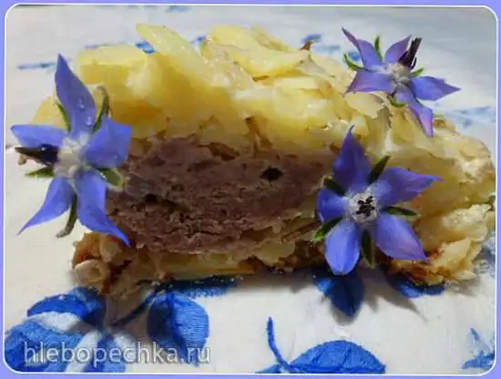 Kartoffelkuchen mit Fleisch - картофельный пирог с мясом