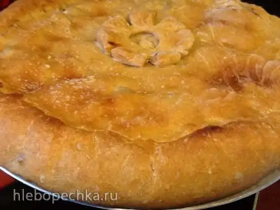 Сочный куриный пирог на ржано-пшеничном тесте или любом по вашему выбору (духовка или пиццапечь Принцесс)