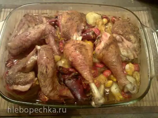Жареная курица по-саксонски
