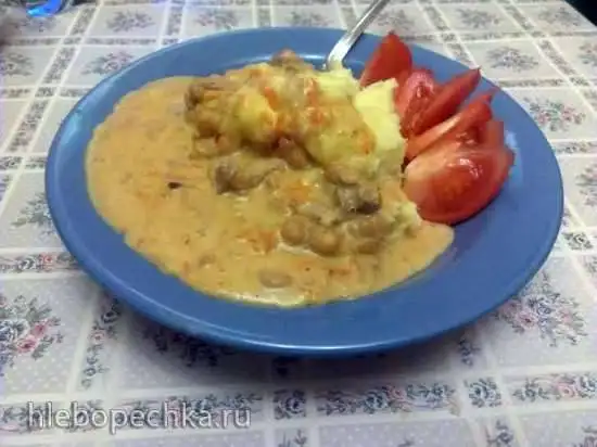 Говядина в сырном соусе