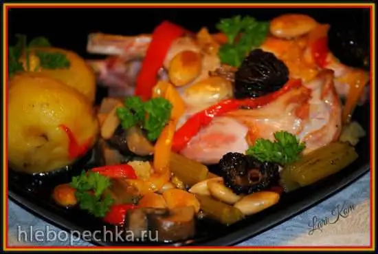 Kaninchen mit Morcheln im Roemertopf (Кролик со сморчками в Римской кастрюле)