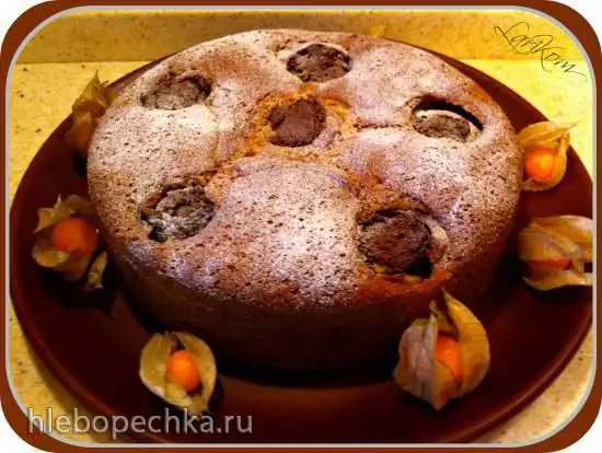 Пирог с шоколадными яблочками