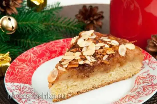 Яблочный пирог с миндальной посыпкой (Apfelkuchen mit Mandeln)