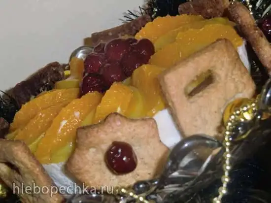 Пряный рождественский торт с рождественским печеньем (Weihnachtstorte mit spekulatius und lebkuchengewuerz)