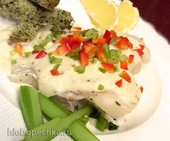 Отварная треска под сливочно-горчичным соусом (Каk't doesch)