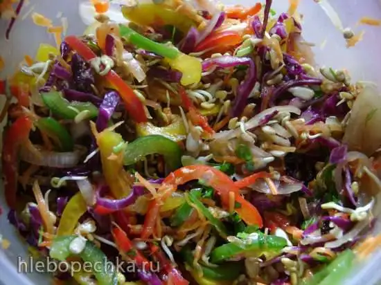 Салат «Витаминный» с проростками семян пажитника и подсолнечника