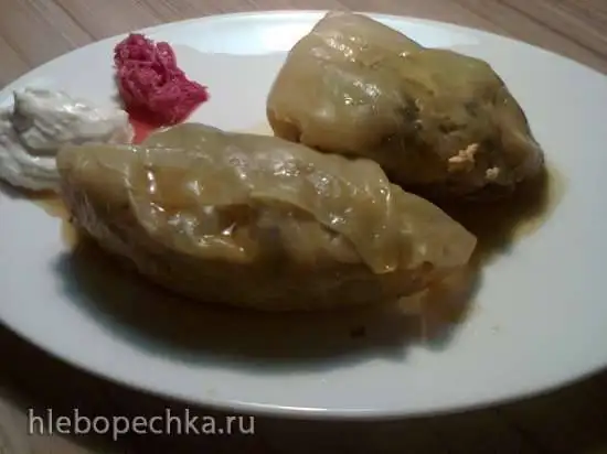 Куриная грудка в шубке (Huehnerbruestchen im Wirsingmantel)