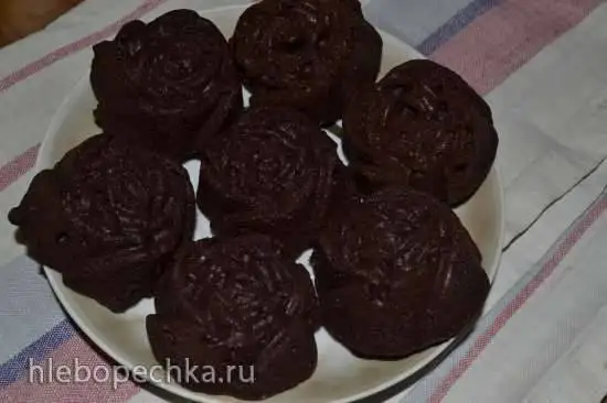 Брауни шоколадно-свекольный (в форме Nordic Ware «Розочки»)