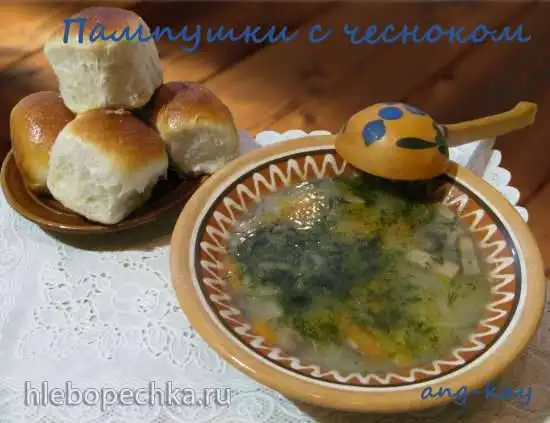 Пампушки с чесноком на кокосовом молоке