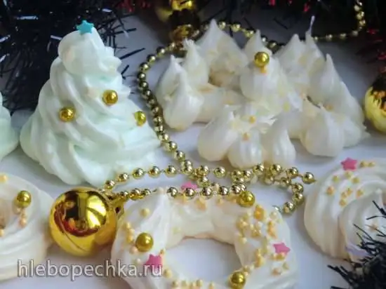 Новогоднее безе (windgebаck-ringer, tannenbaumchen, schneeflocke)