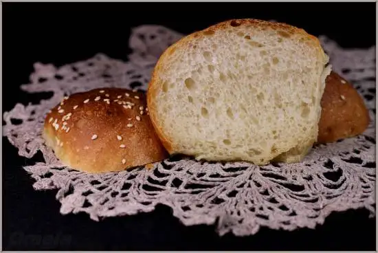 Постные картофельные булочки с луком