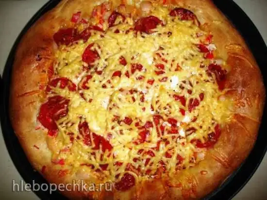 Пицца на толстой основе с крабовым мясом (пиццамейкер Princess 115000)