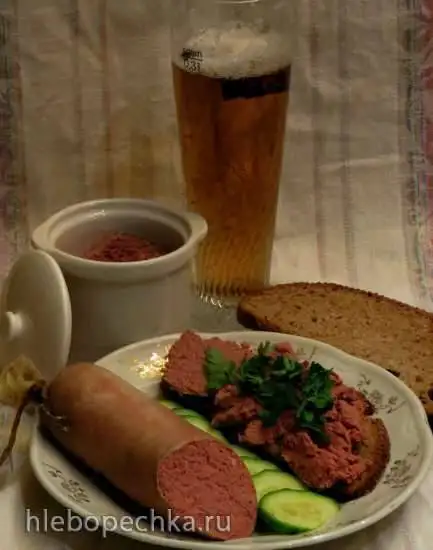 Тюрингская ливерная колбаса Thuringer Leberwurst (Steba DD2)