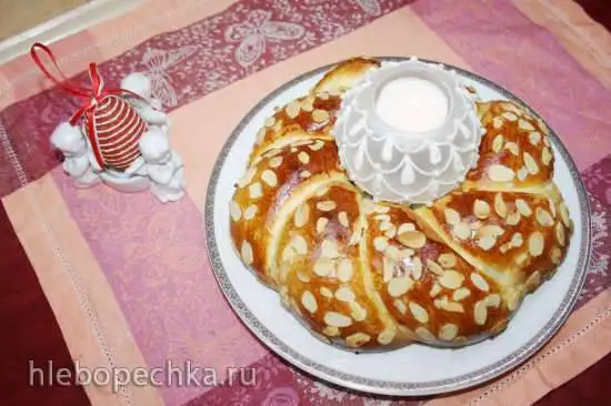 Немецкий пасхальный венок (Oster-Hefekranz)