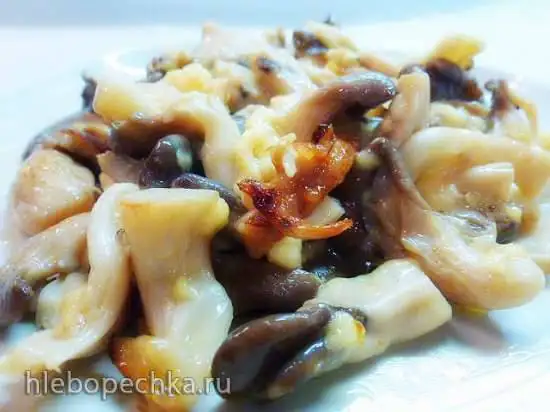 Вешенки в шампанском и с сыром