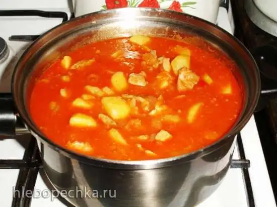 Тушеная говядина с картофелем по-венгерски (Карой Гундель)