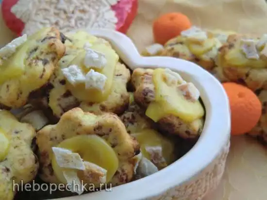 Апельсиновое печенье с шоколадом и цукатами (Оrangen schokoladen plаtzchen)