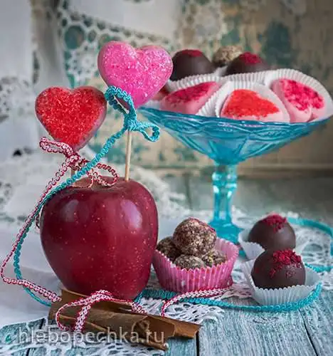Шоколадные конфеты с яблочными чипсами и Кальвадосом - Apfel Calvados Zimt Praline