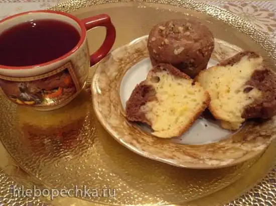 Кексы с творогом и какао (Kakao-Quark-Muffins)
