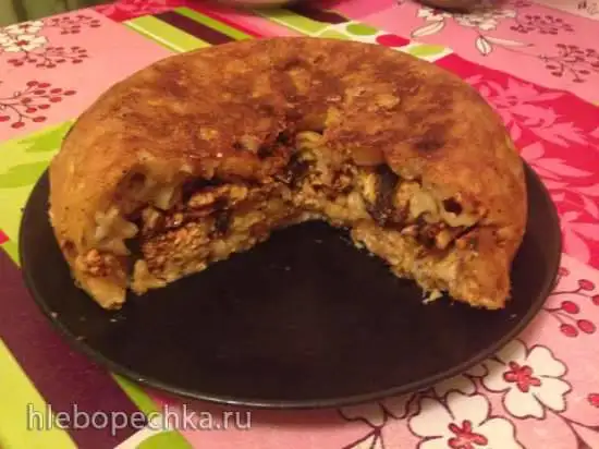 Запеканка с курицей и грибами
