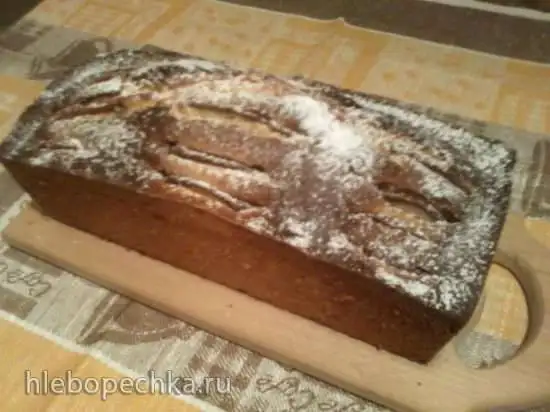 Творожный кекс с грушами