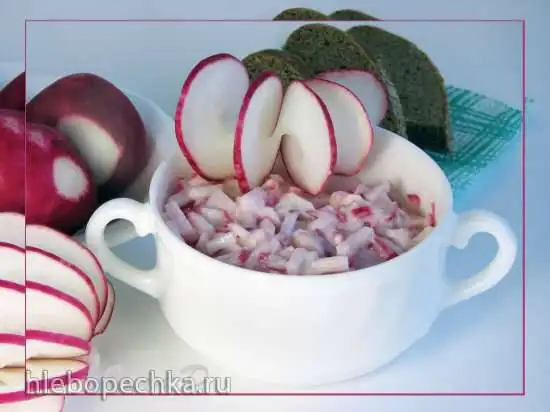 Салат из редиски с сыром (Radieschenfrischkäse)
