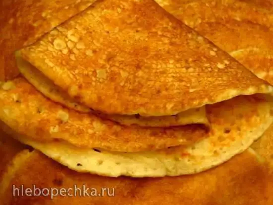 Блины на заварном тесте с манкой