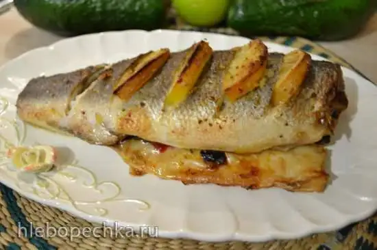 Сибас запеченный с лимоном, розмарином, перчиком чили (1-я степень поста)