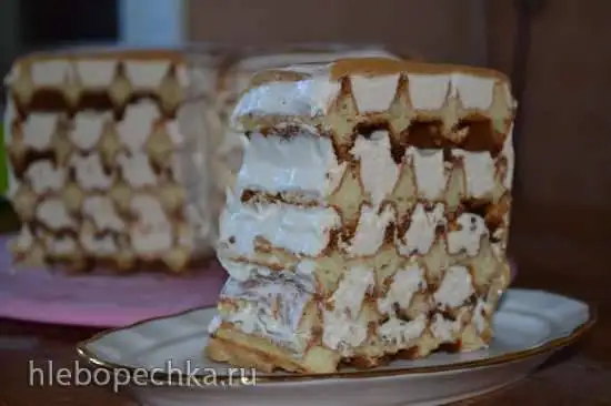 Торт «Карамель» (в вафельнице)