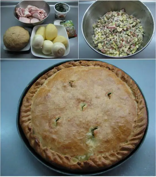 Крымскотатарский пирог с мясом и картошкой «Кубете»