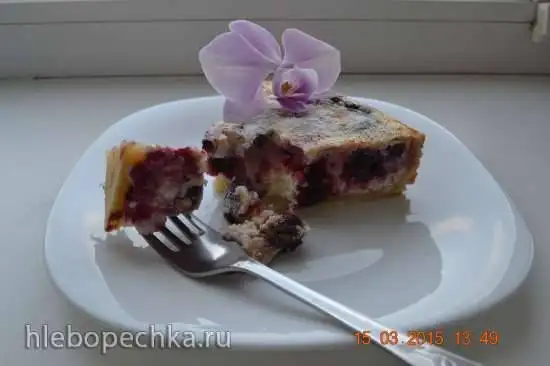 Творожный пирог с вишней