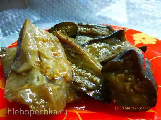 Баклажаны в масляном маринаде (на зиму)