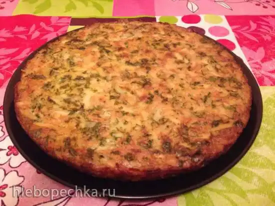 Запеканка из тертого картофеля с сыром и чесноком
